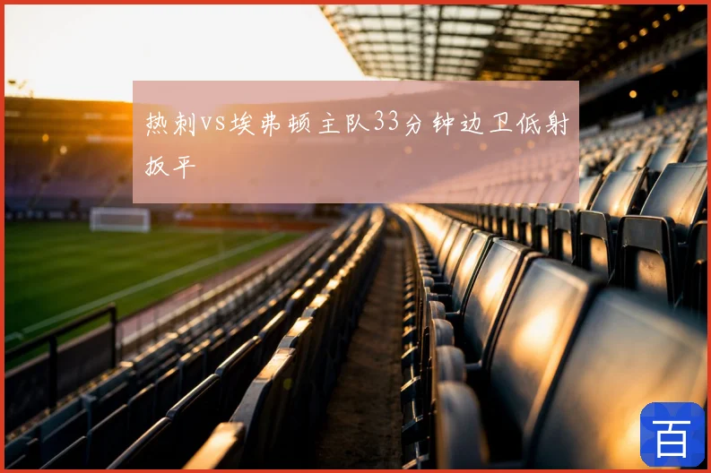 热刺vs埃弗顿主队33分钟边卫低射扳平